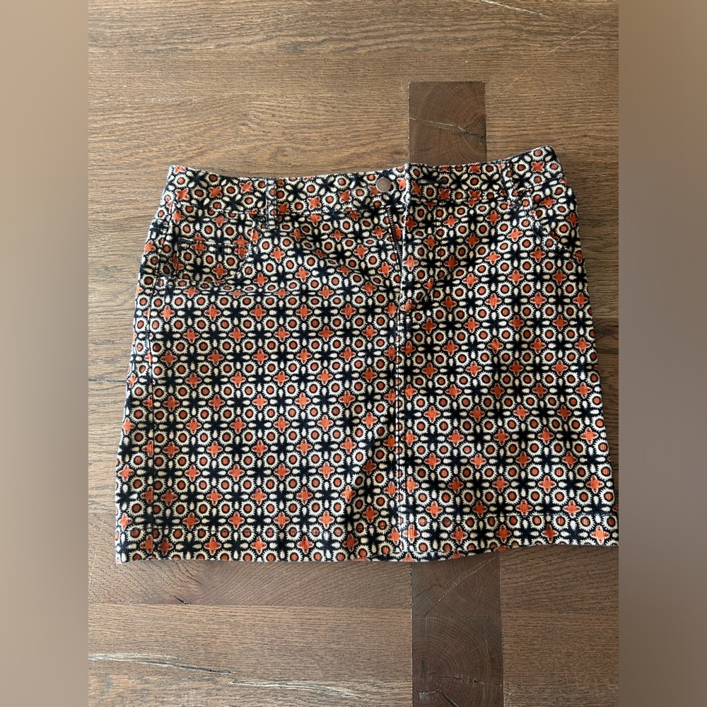 BDG Corduroy Geometric Boho Print mini skirt